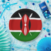 Kenianische Flagge (Kenia) Pappteller (Party)