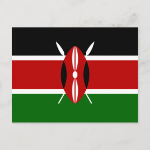 Kenianische Flagge (Kenia) Postkarte