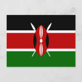 Kenianische Flagge (Kenia) Postkarte (Vorderseite)