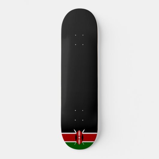 Kenianische Flagge (Kenia) Skateboard (Vorderseite)