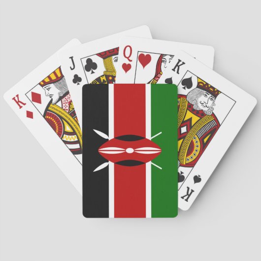 Kenianische Flagge (Kenia) Spielkarten (Rückseite)