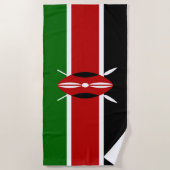 Kenianische Flagge (Kenia) Strandtuch (Vorderseite)