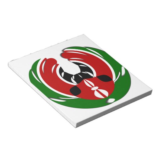 kenianische Flagge Notizblock (angewinkelt)