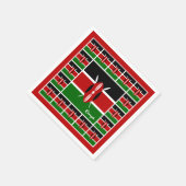 Kenianische Flagge Party Servietten, Kenia/Afrika Serviette (Ecke)