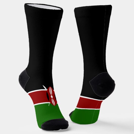 kenianische Flagge Socken (Gewinkelt)