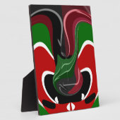 Kenianische Flagge wirbeln: Eine moderne Kunst Fotoplatte (Seite)