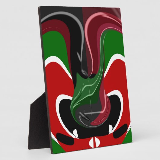 Kenianische Flagge wirbeln: Eine moderne Kunst Fotoplatte (Seite)