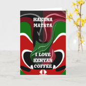 Kenianische Flagge wirbeln: Eine moderne Kunst Karte (Gelbe Blume)