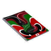 Kenianische Flagge wirbeln: Eine moderne Kunst Notizblock (Rechte Seite)