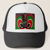 Kenianische Flagge wirbeln: Eine moderne Kunst Truckerkappe (Vorderseite)