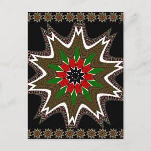 Kenianische Flaggenfarben Kunst Druck/Grafik Postkarte