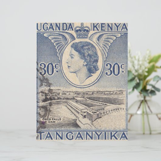 kenianische Porto-Briefmarke (Stehend Vorderseite)