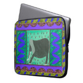 Kenianischer Elefant-Blue-Laptop-Sieb Laptopschutzhülle (Vorderseite Links)