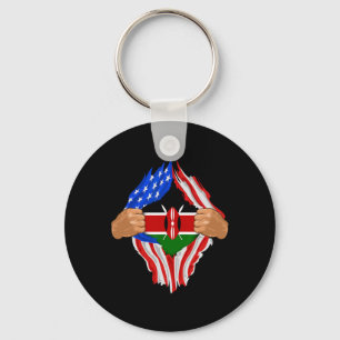 Kenianisches Blut in mir Kenia-Flagge Geschenk  Schlüsselanhänger