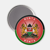 Kenias Erbe-Emblem Magnet (Vorderseite/Rückseite)
