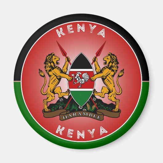 Kenias Erbe-Emblem Magnet (Vorne)