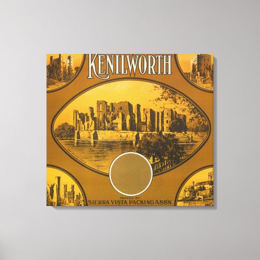 Kenilworth Orange LabelRiverside, CA Leinwanddruck (Vorderseite)