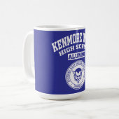 Kenmore West High School NY Alumni-Tasse Kaffeetasse (Vorderseite Links)