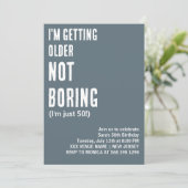 KENNE, DASS ICH ALTER WERDE UND KEINEN GUTEN GEBUR EINLADUNG (Stehend Vorderseite)
