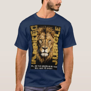 Kenne deine Macht Löwen Street Art Typografie Desi T-Shirt