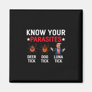 Kenne deine Parasiten Anti-Trump-Meme Trump-Parodi Magnet