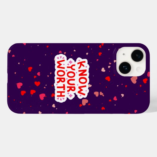 Kenne deine Werttypografie Case-Mate iPhone Hülle (Rückseite (Horizontal))