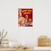 Kenne deine Zwiebeln Poster (Küche)