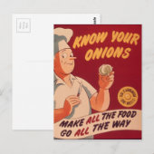 Kenne deine Zwiebeln Postkarte (Vorne/Hinten)