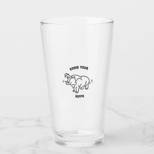 kenne deinen Nilpferd Glas (Vorderseite)