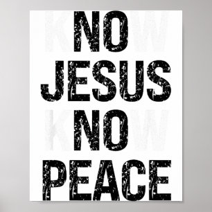 Kenne Jesus Kenne Frieden Christliche Vibes  Poster