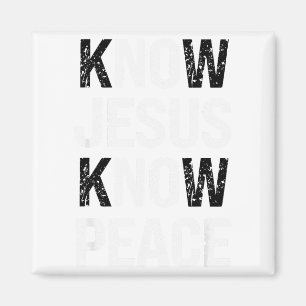 Kenne Jesus Kenne Frieden Glaube Christlich Magnet