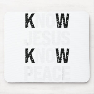 Kenne Jesus Kenne Frieden Glaube Christlich  Mousepad