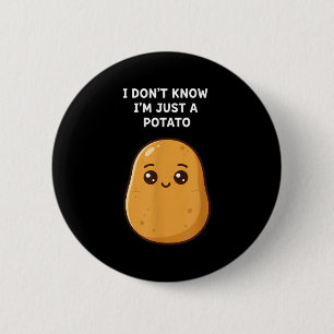 Kenne keine Kartoffel lustige Kartoffel-Cartoon Es Button