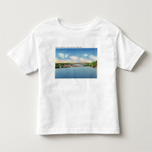 Kennebec Fluss-Ansicht der Augusta-Mautbrücke Kleinkind T-shirt (Vorderseite)