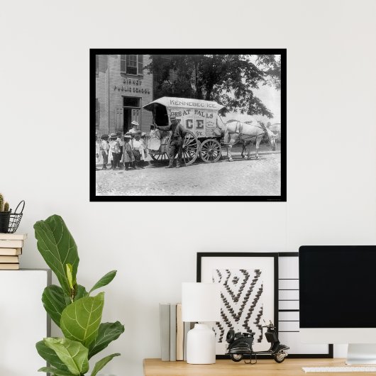 Kennebec Ice Wagon 1899 Poster (Heimbüro)