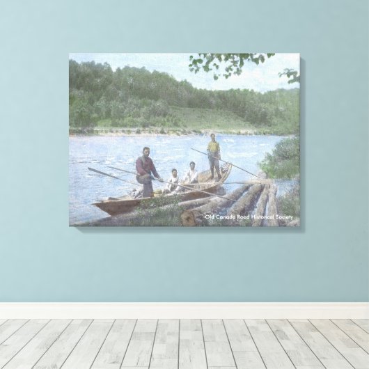 Kennebec River Drivers in a Bateau - Leinwand (Insitu (Holzboden))