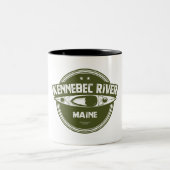 Kennebec River, Maine Zweifarbige Tasse (Mittel)