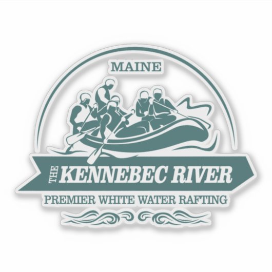 Kennebec River (R) Aufkleber (Vorderseite)