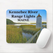 Kennebec River Range Lights, Maine Mousepad (Mit Mouse)