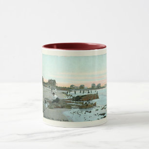 Kennebunk Beach, Maine 1915 im Vintage-Stil Tasse