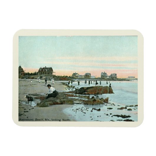 Kennebunk Beach, Maine 1915 Vintager Stil Magnet (Horizontal)