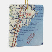 Kennebunk Vintag Map Keramikornament (Rechts)