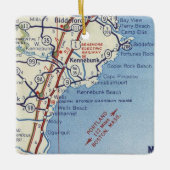 Kennebunk Vintag Map Keramikornament (Vorderseite)