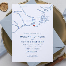 Kennebunkport Elegant Navy Minimalistische Hochzei