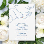 Kennebunkport Maine Elegant Wedding Welcome Party Einladung