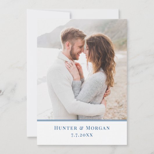 Kennebunkport Maine Elegante Karte QR Code Wedding (Rückseite)