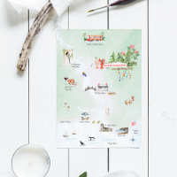 Kennebunkport Maine | Illustrierte Hochzeitskarte