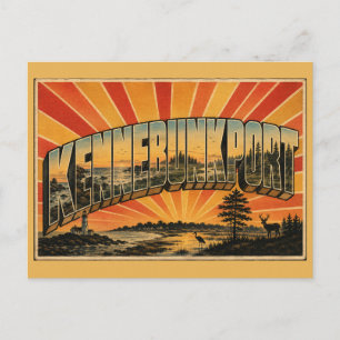Kennebunkport Maine Küstenlinie Salzwiesen Wälder Postkarte
