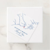 Kennebunkport Maine Map Navy Blue Wedding Geschenkanhänger (Beispiel)