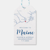 Kennebunkport Maine Minimal Moderne Hochzeit der M Geschenkanhänger (Vorderseite)